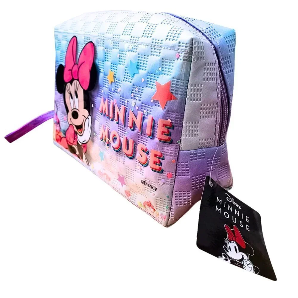 Minnie Mouse Iridescent Cosmetic Bag – Travel Pouch – Cute & Practical – Brand N